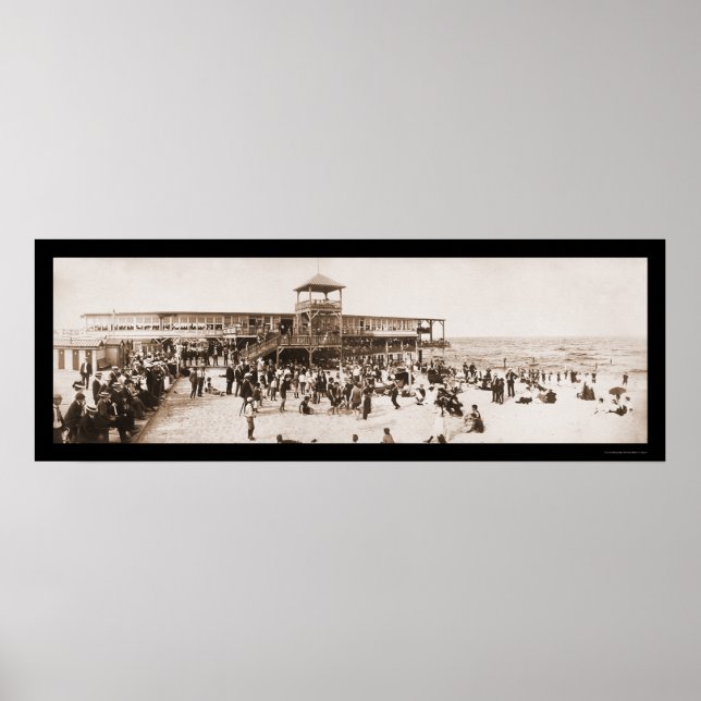 Beach Fun Asbury Park Photo 1902 Poster (Front)