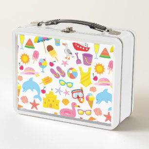 Beach Fun!  Metal Lunch Box