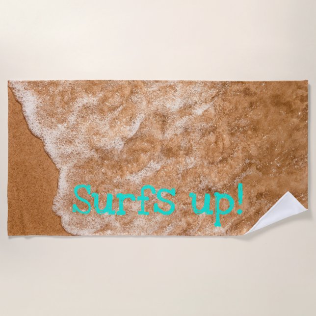 Beach fun, waves, ocean, outdoor adventure   towel (Front)