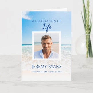 Beach Funeral Memorial Program