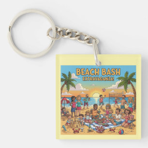 Beach Gathering Keychain