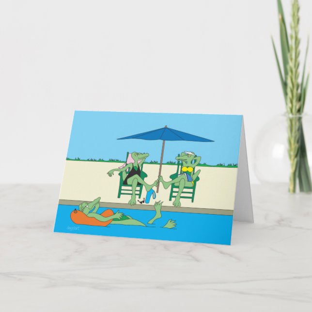 Beach Gators Note Card (Front)