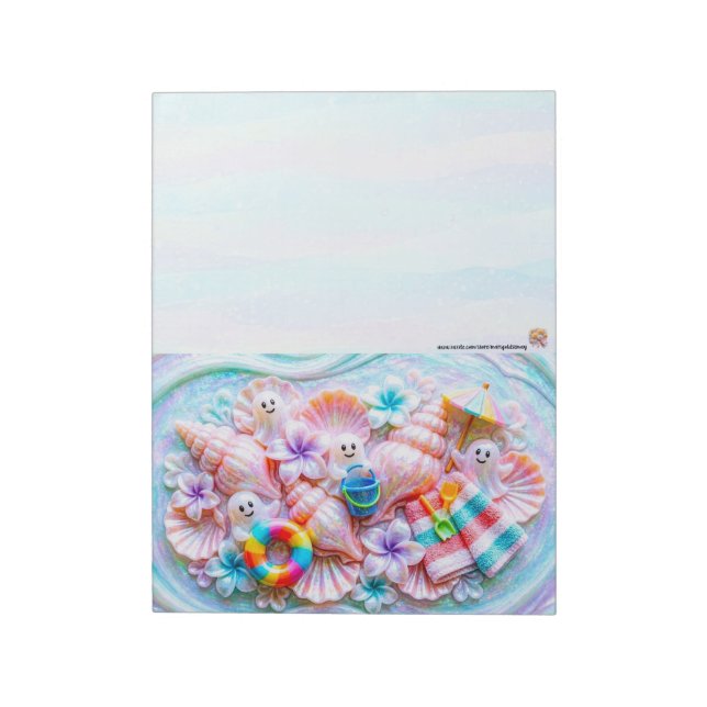 Beach Ghost Summerween Notepad (Rotated)