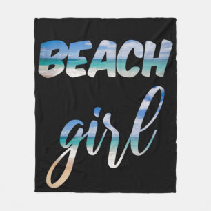 Beach Girl Fleece Blanket