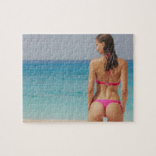 BEACH GIRL G-STRING BIKINI JIGSAW PUZZLE