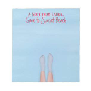 Beach Girl Personalized Cool Lake Ocean Cabin Notepad