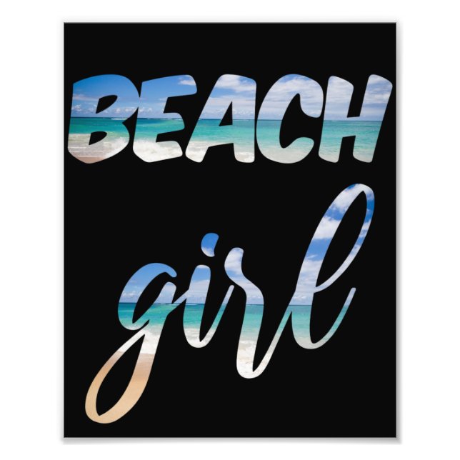 Beach Girl Photo Print (Front)