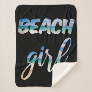 Beach Girl Sherpa Blanket