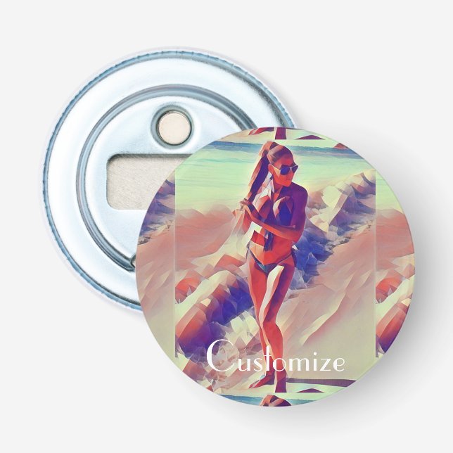 Beach Girl Thunder_Cove  Bottle Opener (Front)