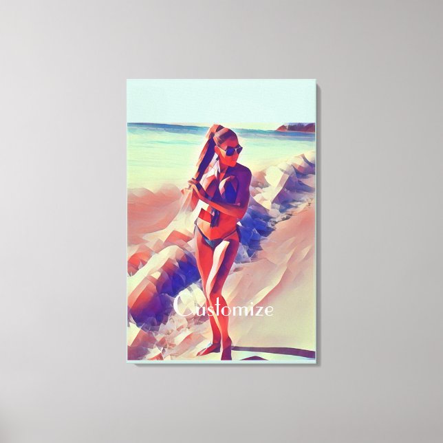 Beach Girl Thunder_Cove Canvas Print (Front)