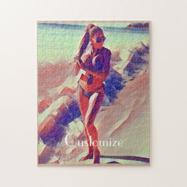 Beach Girl Thunder_Cove  Jigsaw Puzzle (Vertical)