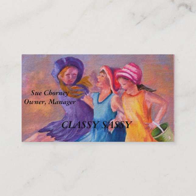 BEACH GIRLFRIENDS CUSTOMIZABLE BUSINESS CARDS (Front)