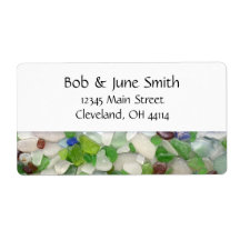 Beach Glass Address Labels