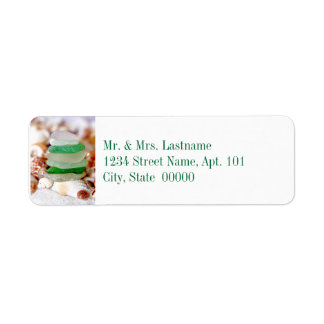 Beach Glass Address Labels