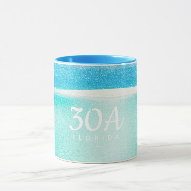 Beach Glitter Sparkling Sand Ocean 30A Mug (Center)