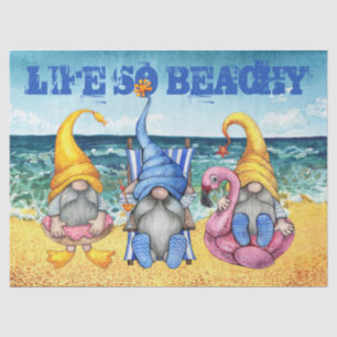 Beach Gnomes Decoupage Tissue Paper