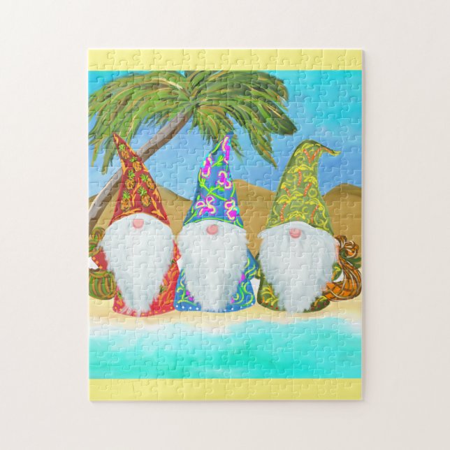 BEACH GNOMES  JIGSAW PUZZLE (Vertical)