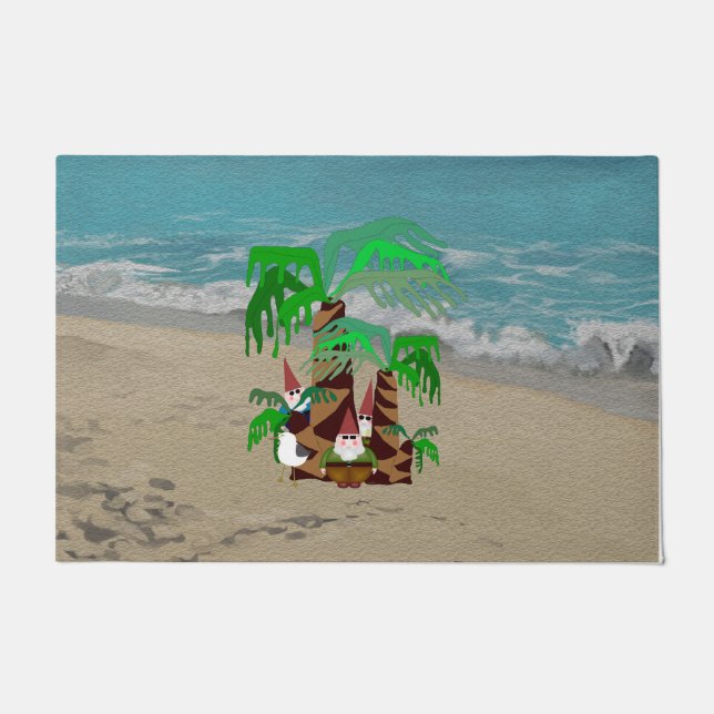 Beach Gnomes Large Doormat (Front)