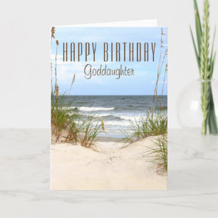 Beach Goddaughter Birthday Card