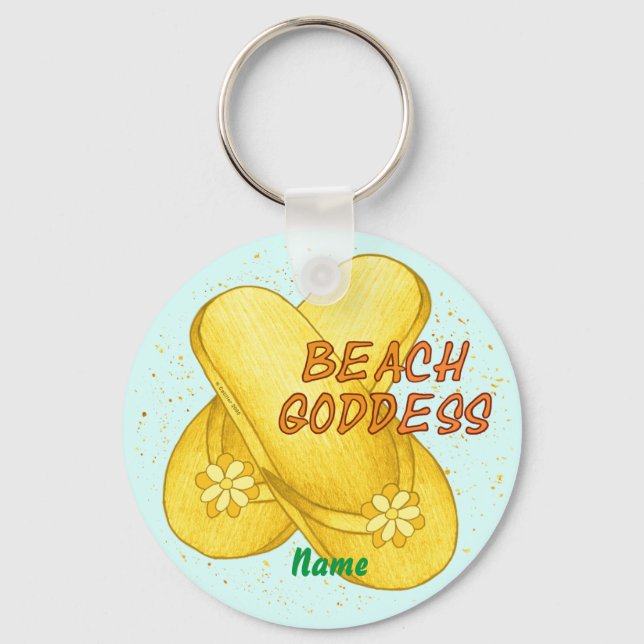 Beach Goddess  Keychain (Front)