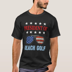 Beach Golf Accessories USA Flag Beach Saying T-Shirt