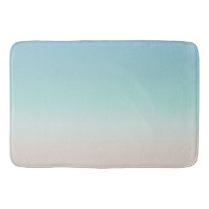 Beach Gradient   Turquoise Modern Minimalist Bath Mat