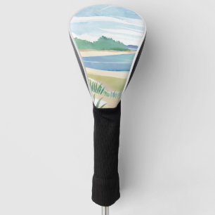 Beach Grass Bay Watercolor Ocean Coastal Sea Golf Head Cover