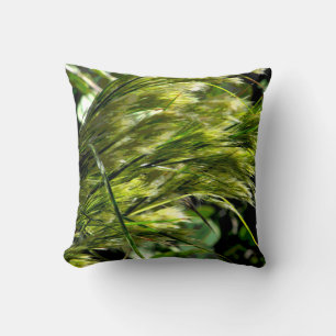 Beach Grass in the Breeze Throw Pillow