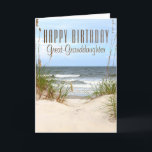 Beach Great-Granddaughter Birthday Card<br><div class="desc">Great-Granddaughter Beach</div>