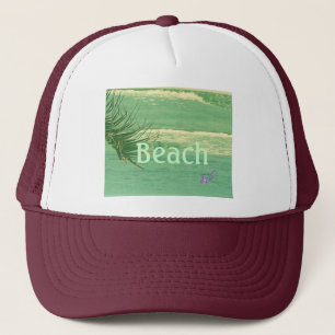 "Beach" Green Ocean Trucker Hat