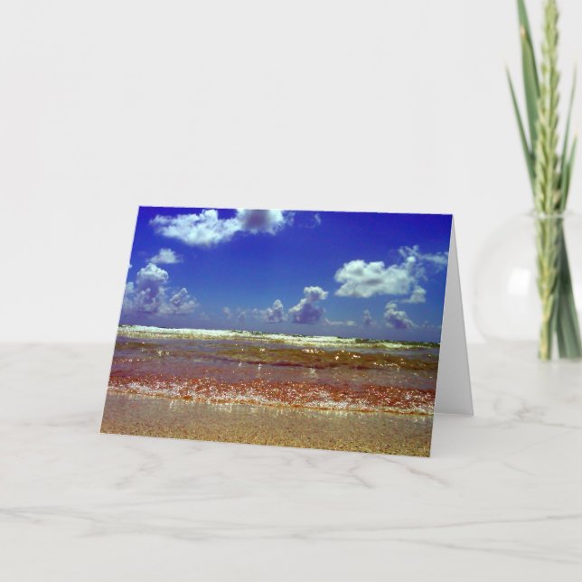 ~Beach~ GREETING CARD, CUSTOMIZE IT! Card (Front)