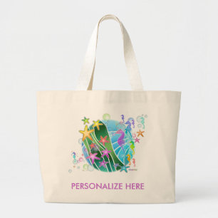 Beach, Grocery, Tote Bag - Under the Sea Pop Art