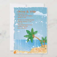 Beach Grunge Invitation