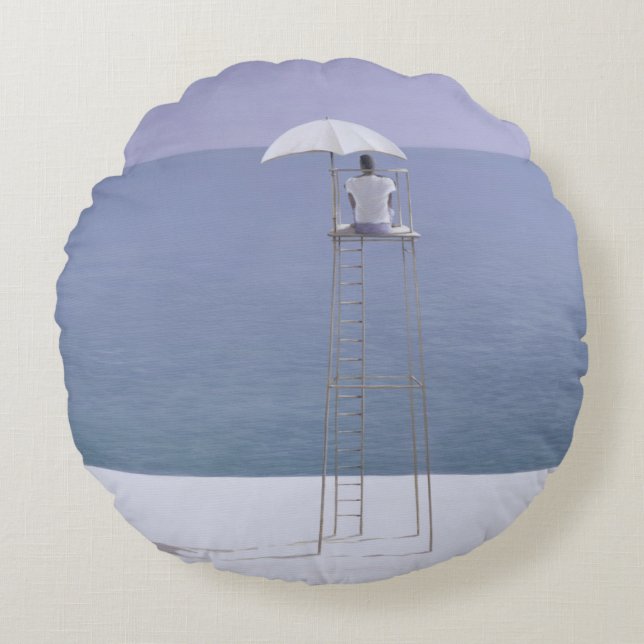 Beach guard 2004 round pillow (Front)