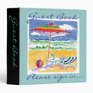 Beach Guest Book Binder