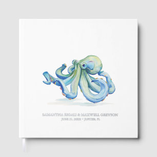 Beach Guest Book Watercolor Octopus