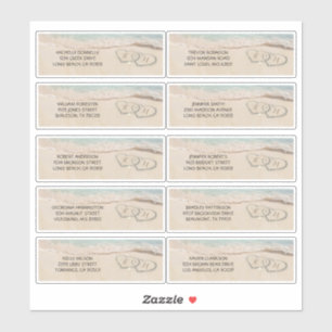 Beach Guests Name and Address Wedding Label
