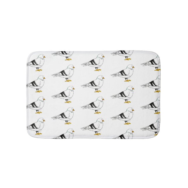 Beach Gull Seagull New York City Pigeon Bird Bath Mat (Front)