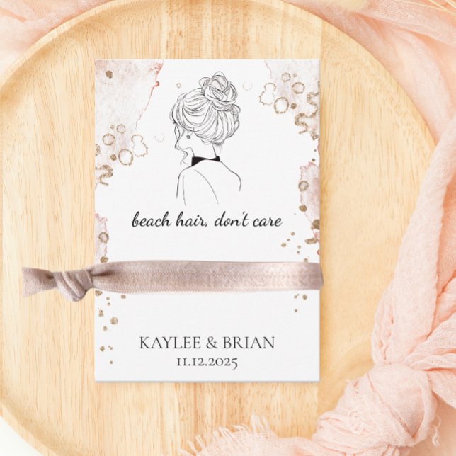 Beach Hair Bachelorette Scrunchie Holder  Enclosure Card (Creator Uploaded)