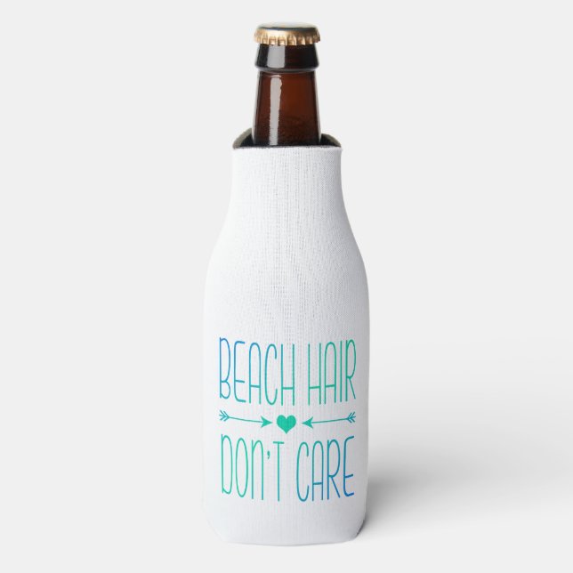 Beach Hair Don't Care | Tropical Bottle Cooler (Bottle Front)