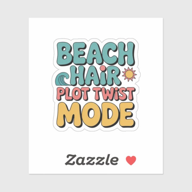 Beach Hair Plot Twists Funny Bookish (Sheet)