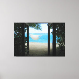 BEACH HAMMOCK 32x48 Canvas Print