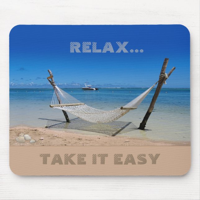 Beach Hammock (customizable)  Mouse Pad (Front)