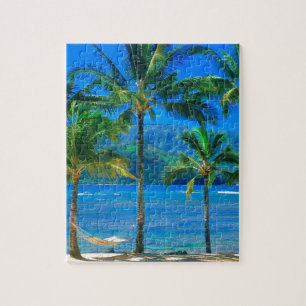 Beach Hammock Kauai Hawaii Jigsaw Puzzle