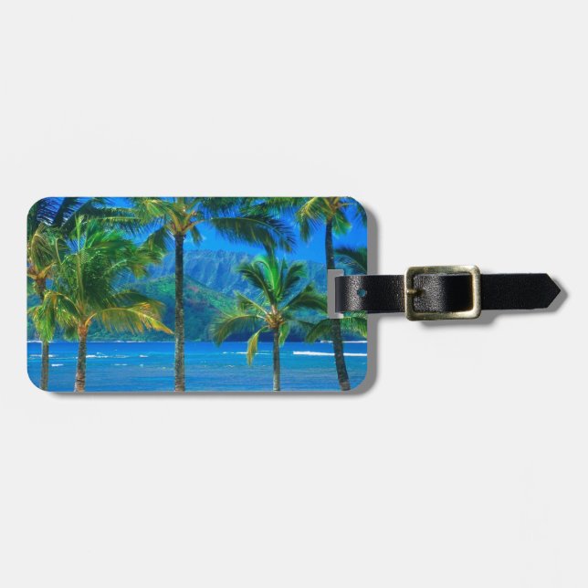 Beach Hammock Kauai Hawaii Luggage Tag (Front Horizontal)