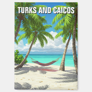 Beach Hammock Turks and Caicos Travel Magnet