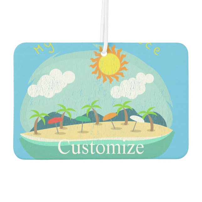 Beach Happy Place Thunder_Cove Air Freshener (Back)