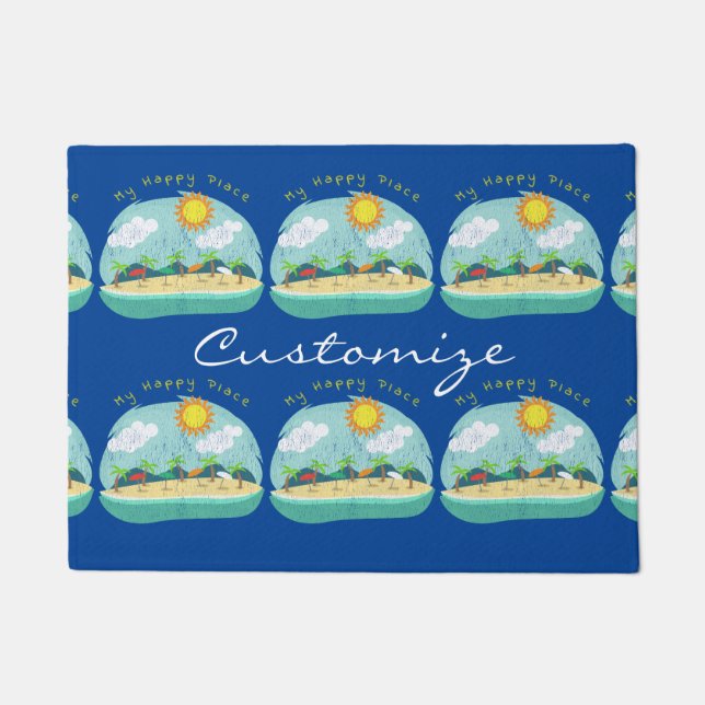 Beach Happy Place Thunder_Cove Doormat (Front)