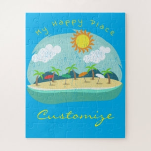 Beach Happy Place Thunder_Cove Jigsaw Puzzle