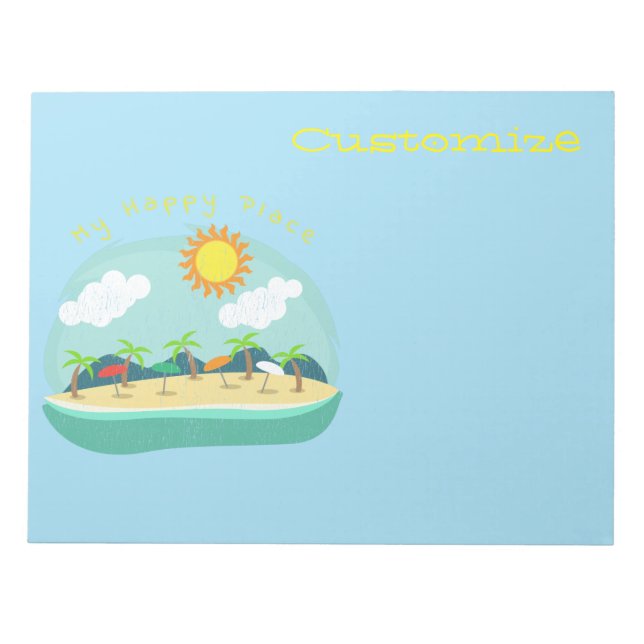 Beach Happy Place Thunder_Cove  Notepad (Front)